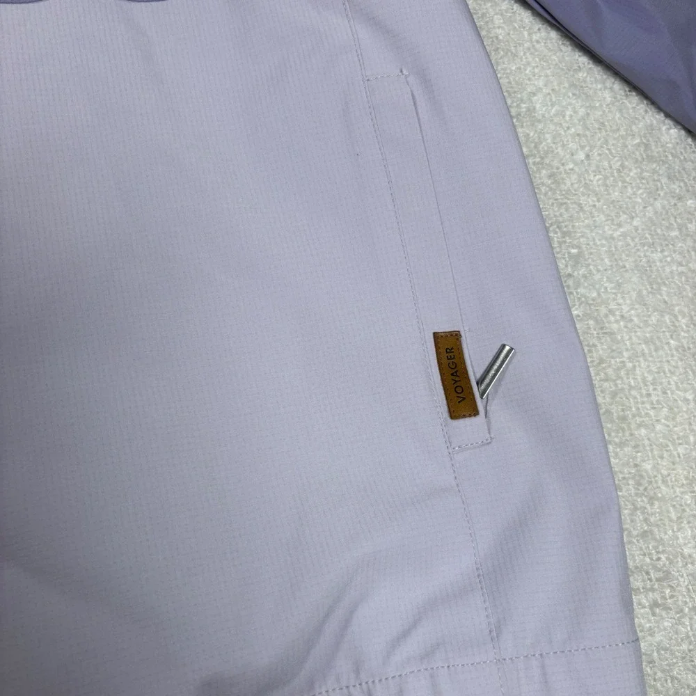 voyager lavender purple windbreaker hooded jacket outdoors travel activewear zip - Picture 5 of 10